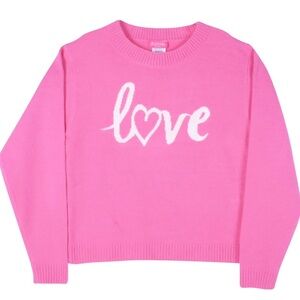 NWT Zunie Happy Valentines Day Sweater Pink and White Size XS (4/5)